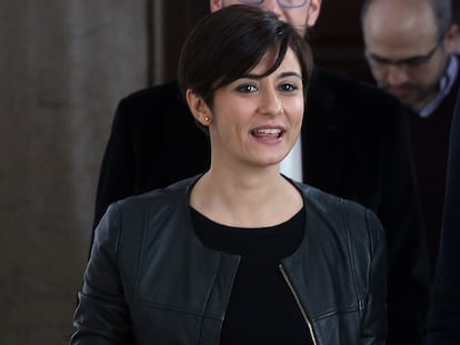 La nueva ministra de Política Territorial y portavoz del Ejecutivo, Isabel Rodríguez, en el Congreso de los Diputados.