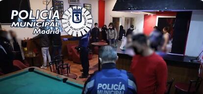 Fiesta ilegal desmantelada por la Policía Municipal de Madrid en Vallecas el pasado septiembre