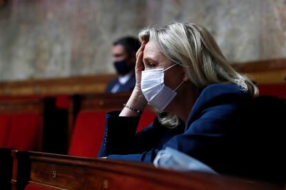 Marine Le Pen, en la Asamblea Nacional el pasado 8 de julio.