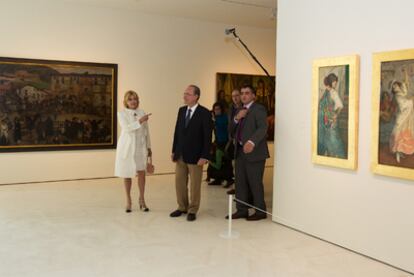 Carmen Thyssen y Francisco de la Torre, en la presentación del museo.