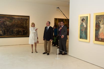 Carmen Thyssen y Francisco de la Torre, en la presentación del museo.