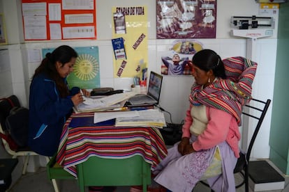 Consulta en un centro de salud.