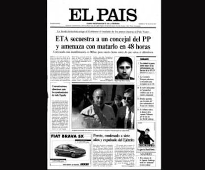 Portada de EL PAÍS del 11 de julio de 1997.