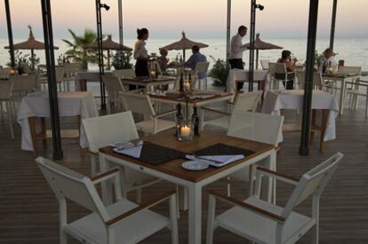 <b>Terraza del Cortesín Beach Club, en Casares (Málaga).</b>