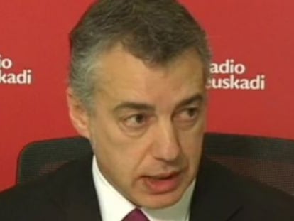 Iñigo Urkullu, durante la entrevista de ayer en Radio Euskadi.