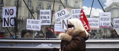 Manifestación contra los recortes en Sanidad y Educación.