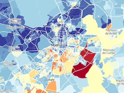 El mapa de la renta de los españoles, calle a calle