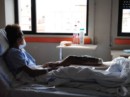 Soufian, en el hospital de Melilla, el pasado diciembre.