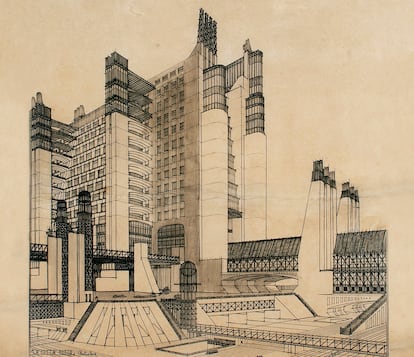 La Città Nuova, un diseño del arquitecto futurista italiano Antonio Sant’Elia.