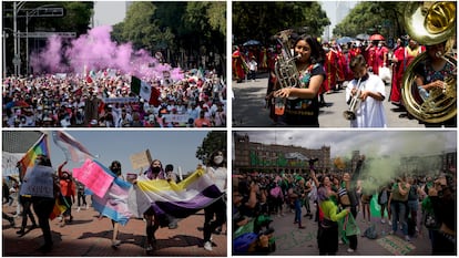 Protestas en la Ciudad de México durante el 2022.