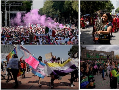 Protestas en la Ciudad de México durante el 2022.