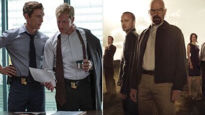 A la izquierda, 'True Detective'. A la derecha, 'Breaking Bad'.