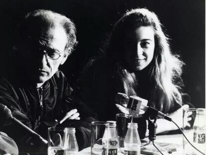 Moebius, en un encuentro en la edición de 1988 del Salón del Cómic de Asturias.