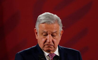 López Obrador durante una conferencia el pasado jueves.