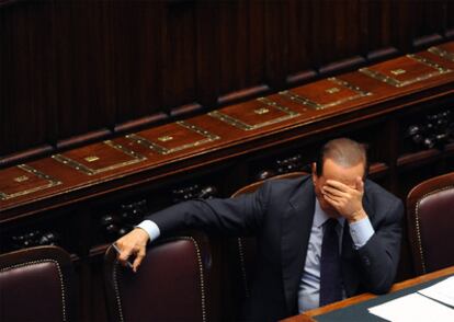 El primer ministro italiano, tras el discurso ante el Parlamento antes de someterse a una cuestión de confianza.