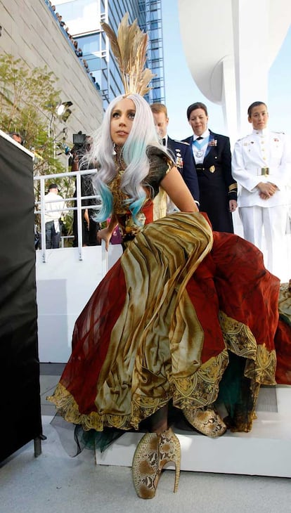 Lady Gaga a la llegada de los MTV Video Music Awards 2010 en Los Ángeles