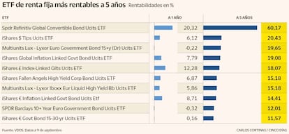 ETF de renta fija más rentables a 5 años