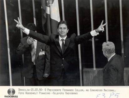 Collor, no Congresso Nacional (1990).