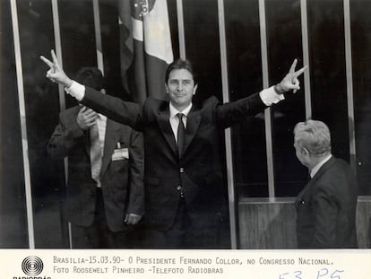 Collor, no Congresso Nacional (1990).