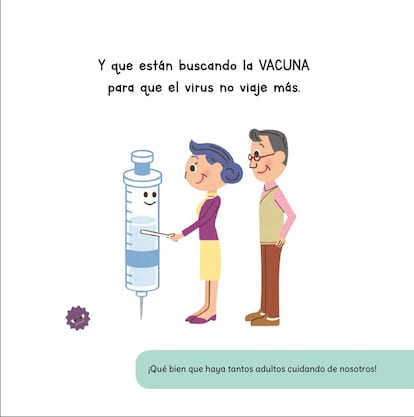 Una de las hojas del libro Rosa contra el coronavirus