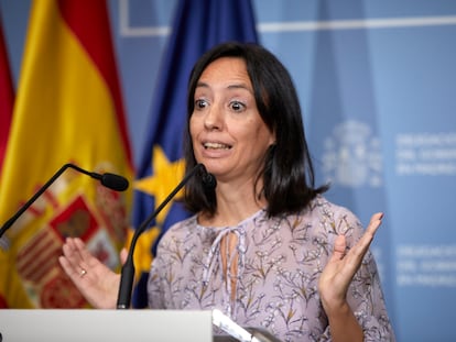La delegada del Gobierno en la Comunidad de Madrid, Mercedes González, en la conferencia de prensa de este martes.