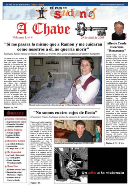 Portada del periódico ganador de la cuarta edición del concurso.