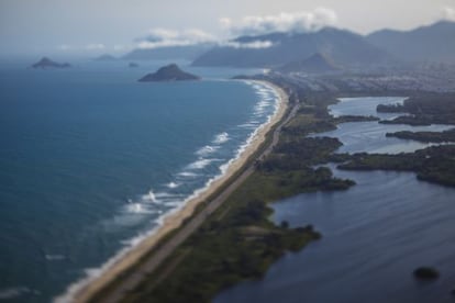 A praia do Recreio, no Rio de Janeiro.