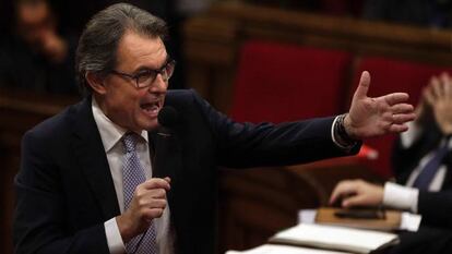 Catalan premier Artur Mas in parliament on Wednesday.