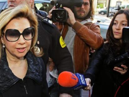 Mar&iacute;a Ant&ograve;nia Munar llega a los juzgados de Palma de Mallorca para declarar por el &#039;caso Maquillaje&#039; en 2010.