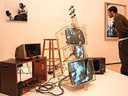 Una imagen de la retrospectiva dedicada a Nam June Paik, en el museo Guggenheim de Bilbao.