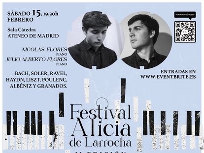 Los hermanos Flores protagonizan el próximo concierto del II Festival “Alicia de Larrocha”.