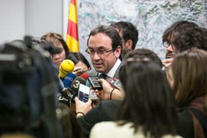 El consejero de Territorio y Sostenibilidad, Josep Rull, este mediodía.