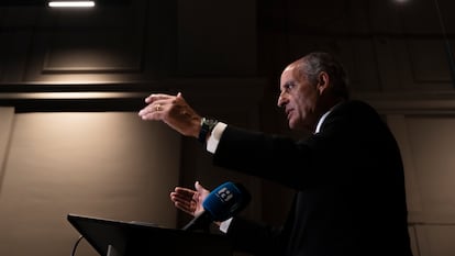 Francisco Camps, expresidente de la Generalitat valenciana, el pasado 1 de octubre en una rueda de prensa en Valencia.