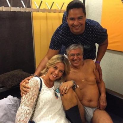 Caetano Veloso, Carla Perez e Xanddy.