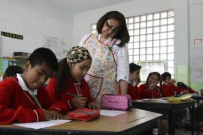 Estudiantes en una escuela de la Ciudad de México