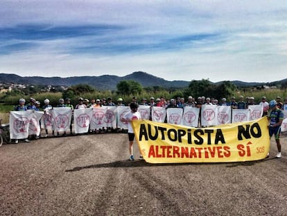 Manifestaci&oacute;n contra las obras de la autopista