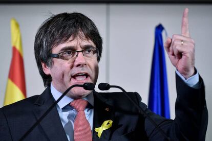 El cap de llista de Junts per Catalunya, Carles Puigdemont.