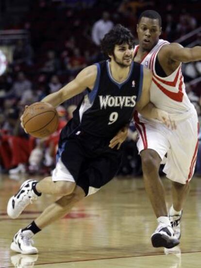 Ricky Rubio y el jugador de Houston Rockets Kyle Lowry