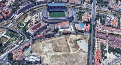 Terrenos de la Operación Mahou-Calderón, en Madrid. 