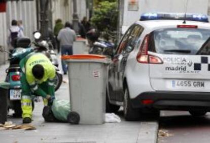 Una patrulla de Polic&iacute;a Municipal en Madrid.