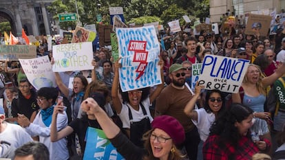 Manifestación contra el cambio climático en septiembre en Nueva York.