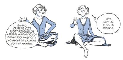 Una viñeta de 'Superzelda, de la biografía sobre Zelda Fitzgerald, de Tiziana Lo Porto y Daniele Marotta.