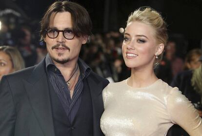 Johnny Depp y Amber Heard, en Londres, en 2011.