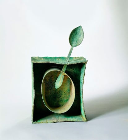 'L'horloge du vent' (el rellotge de vent), del 1967, creat en bronze per Joan Miró, 51 x 29,5 x 16 cm.