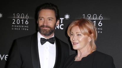 Hugh Jackman y Debora Lee en un evento en Nueva York.