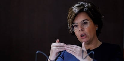 La vicepresidenta del Govern espanyol, Soraya Sáenz de Santamaría.