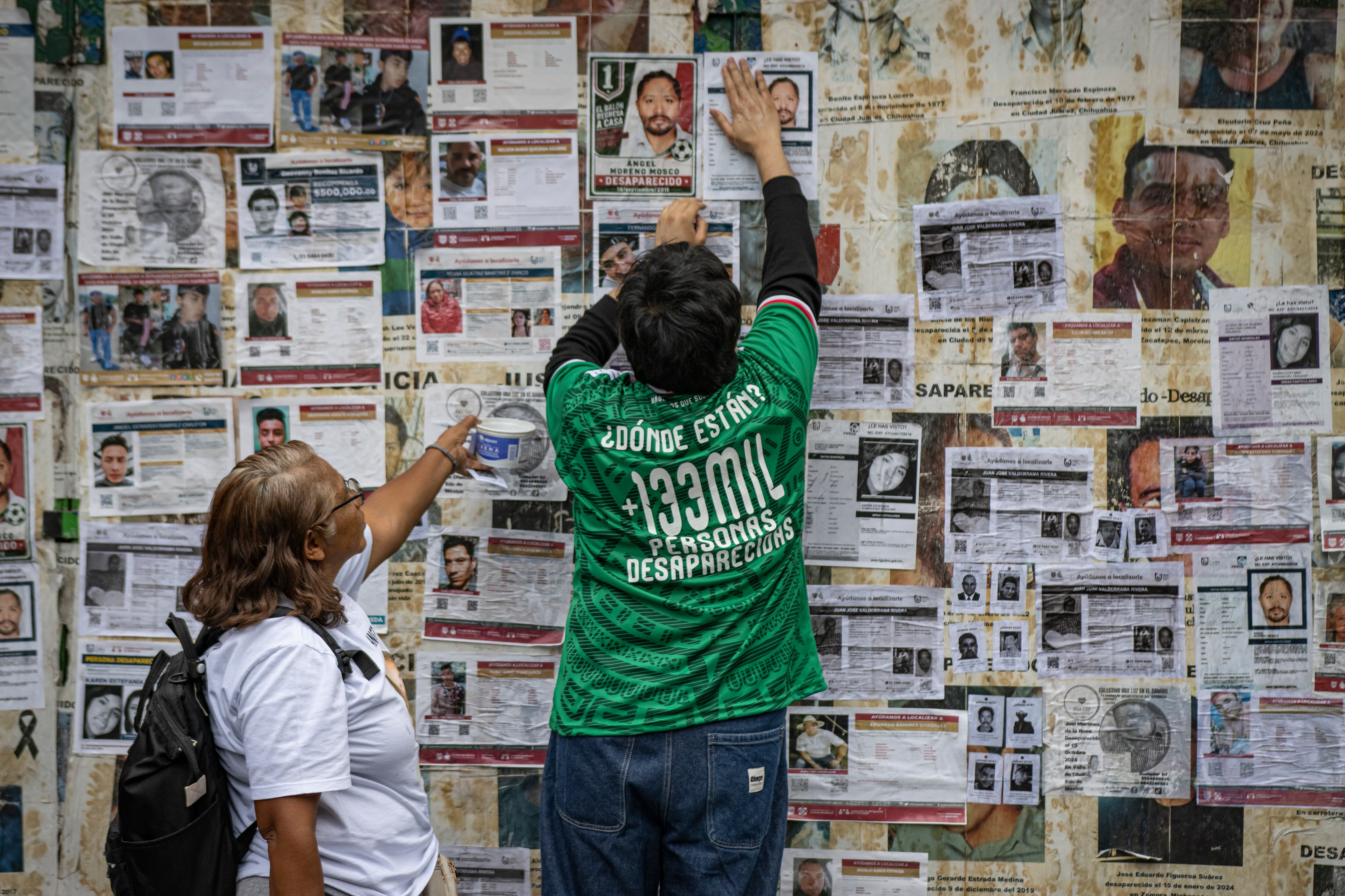 Protesta en la Glorieta de los Desaparecidos, el 18 de junio.