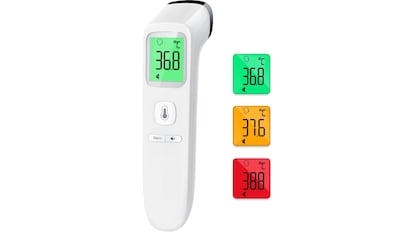 View of digital thermometer with discount on Amazon.