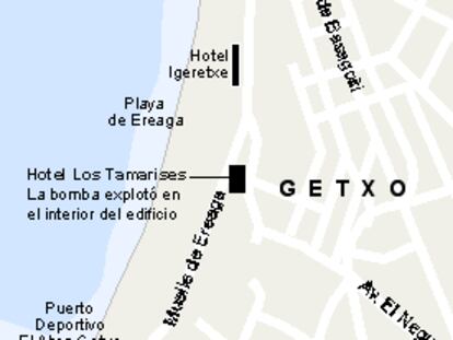 El lugar de la explosión