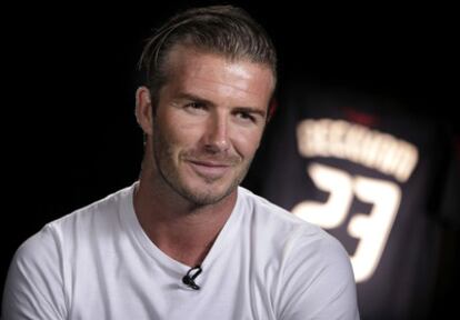El futbolista David Beckham, en una entrevista celebrada en Nueva York el 26 de julio.